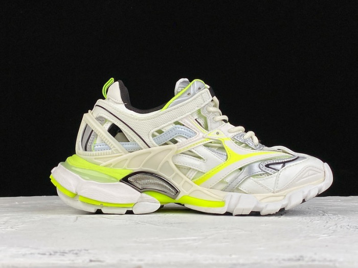 bl track trainers sneaker white yellow h903p072